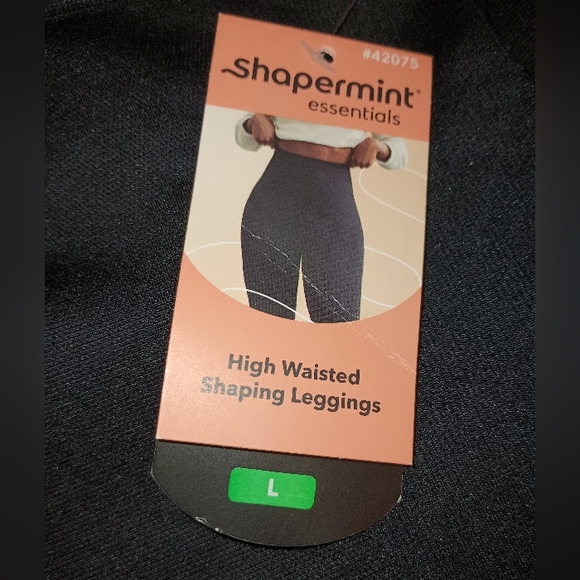 Shapermint Essentials Black High Waisted Shaping Leggings Size Large (#42075) - Picture 4 of 8